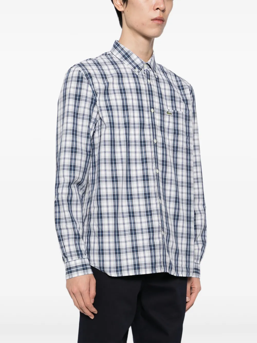 Lacoste Geruit overhemd Beige