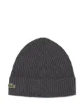 Lacoste rib-knit beanie hat - Grey