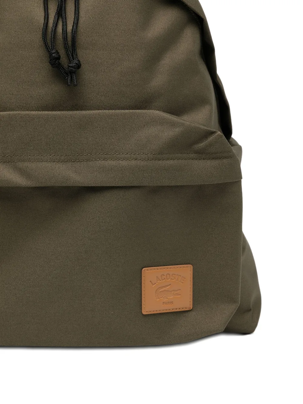 Lacoste Logo-patch Backpack In Green