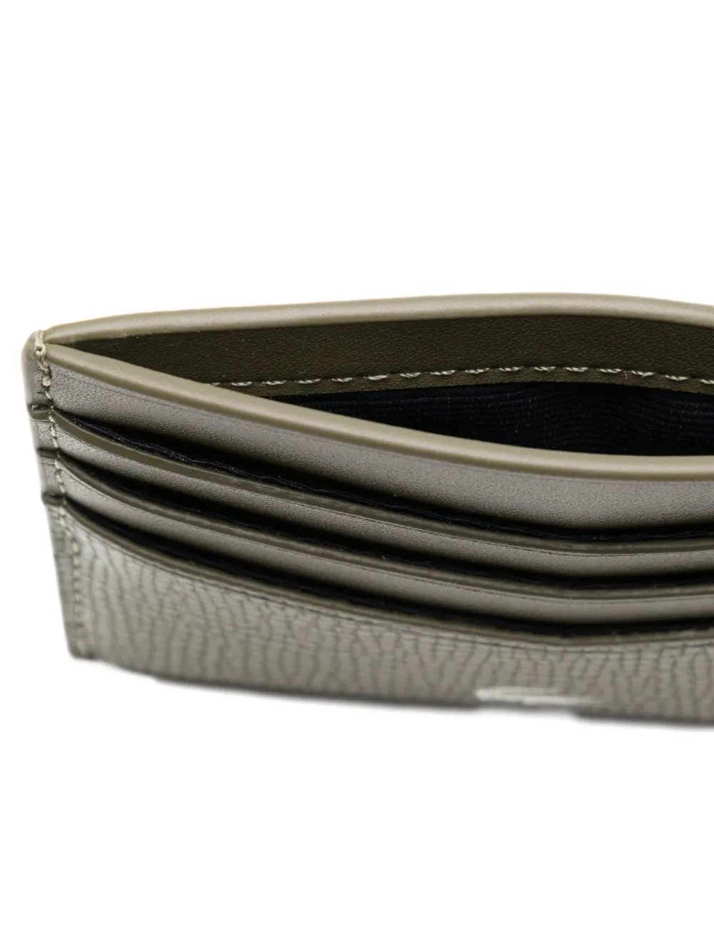 Lacoste Leather Card Holder In Green