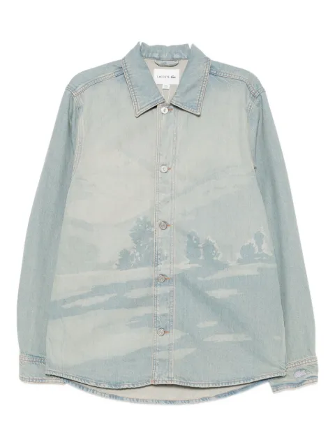 Lacoste chamarra de mezclilla con botones