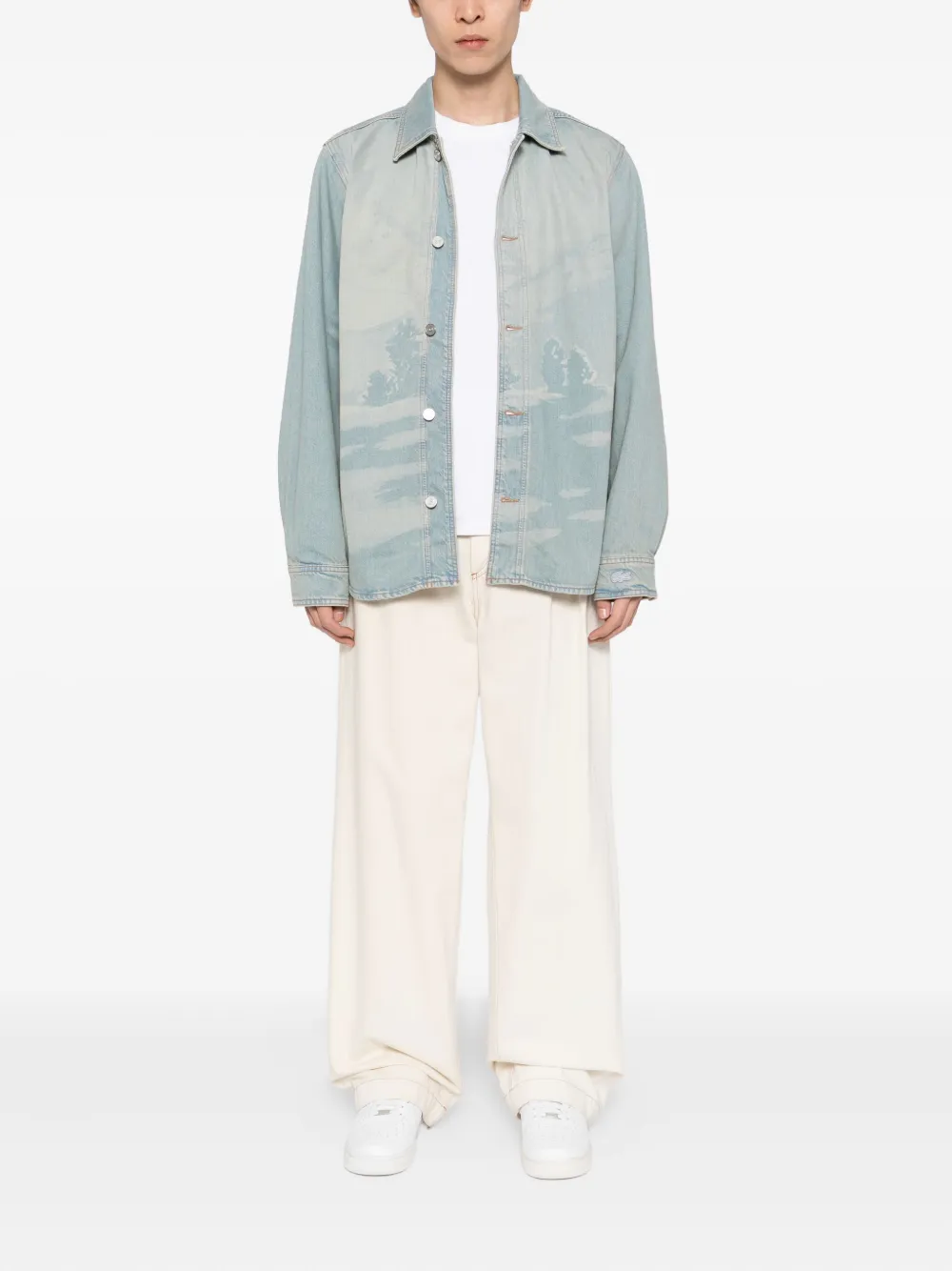 Lacoste chamarra de mezclilla con botones | Chamarras de mezclilla | Image 2