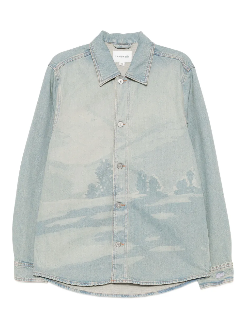 Lacoste chamarra de mezclilla con botones | azul | Image 1