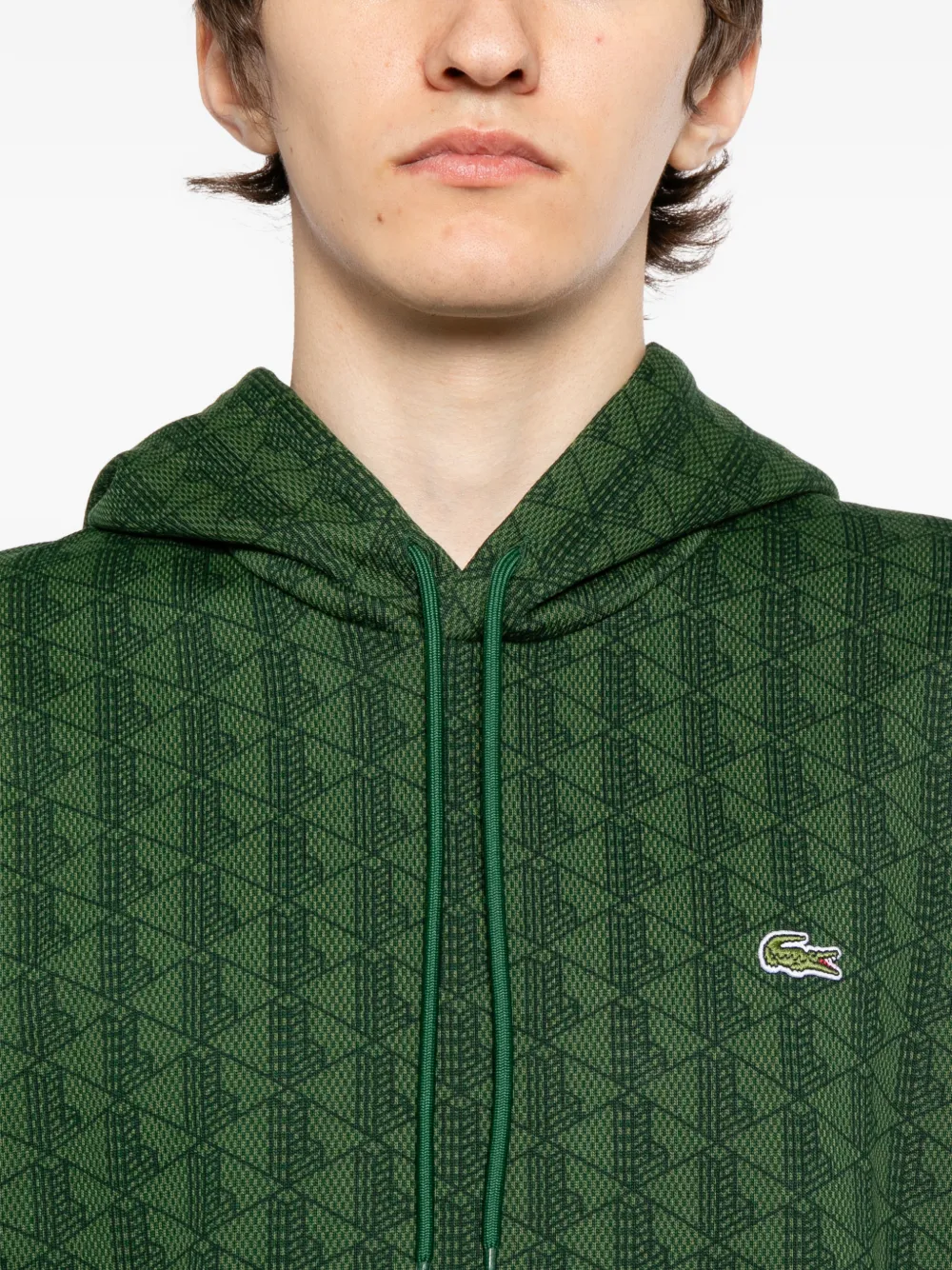 Lacoste Hoodie met logopatch Groen