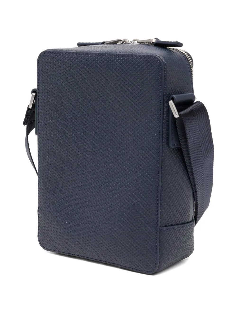 Lacoste Logo-embossed Shoulder Bag In Blue