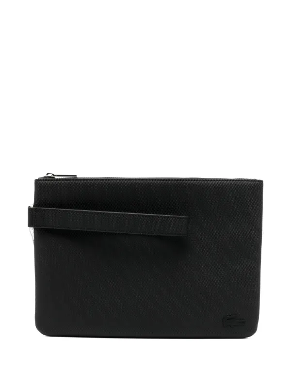 Lacoste ロゴエンボス クラッチバッグ | ブラック | FARFETCH JP