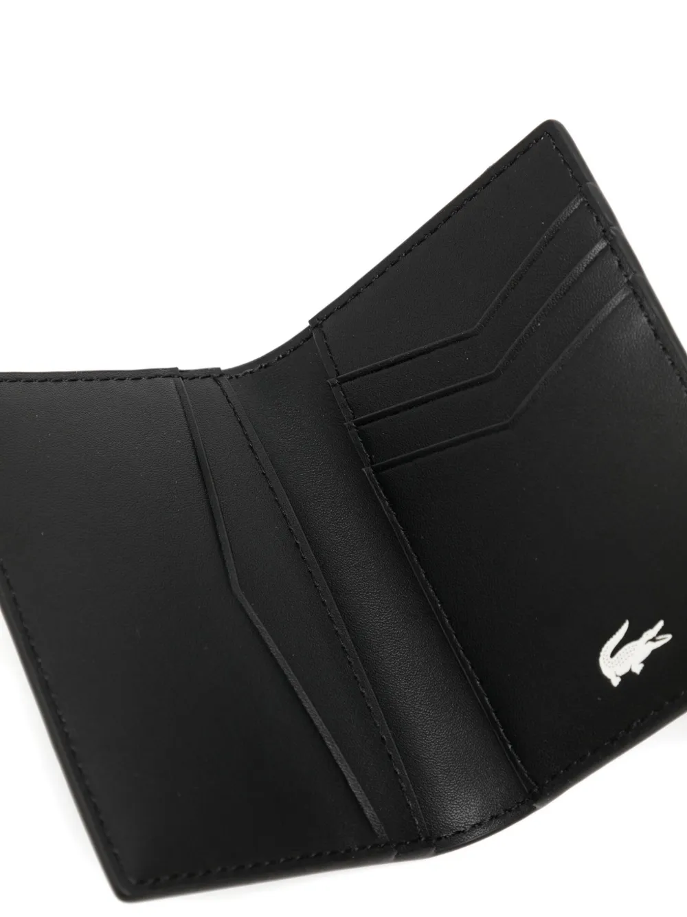 Lacoste Logoed Card Holder In Black