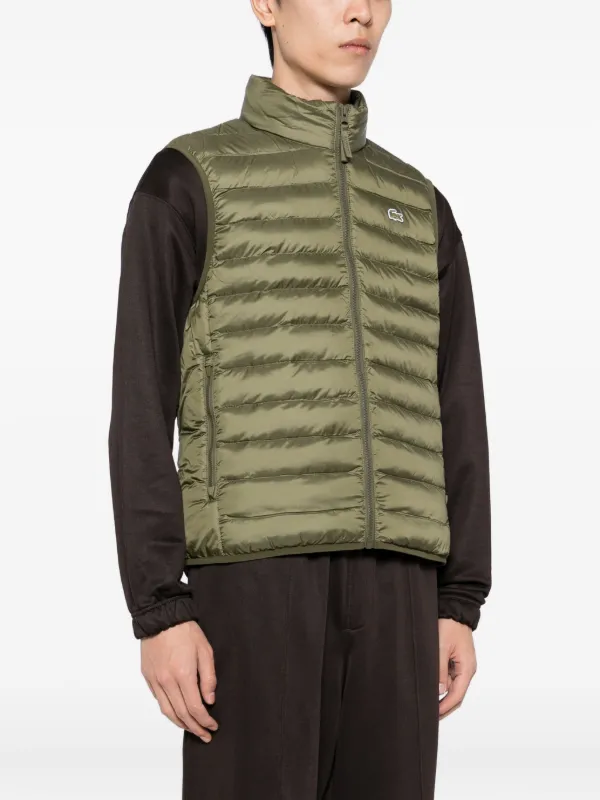 Lacoste Zip Quilted Gilet Green FARFETCH OM