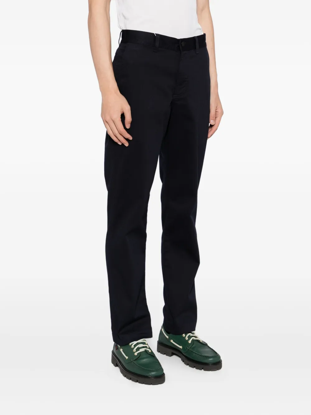 Lacoste Ribfluwelen chino Blauw