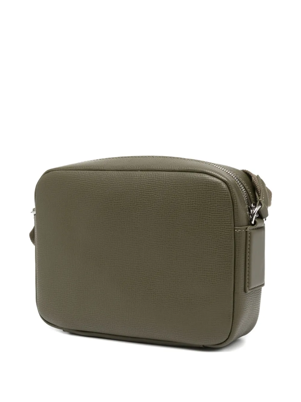 Lacoste Ossian Leather Messenger Bag In Green