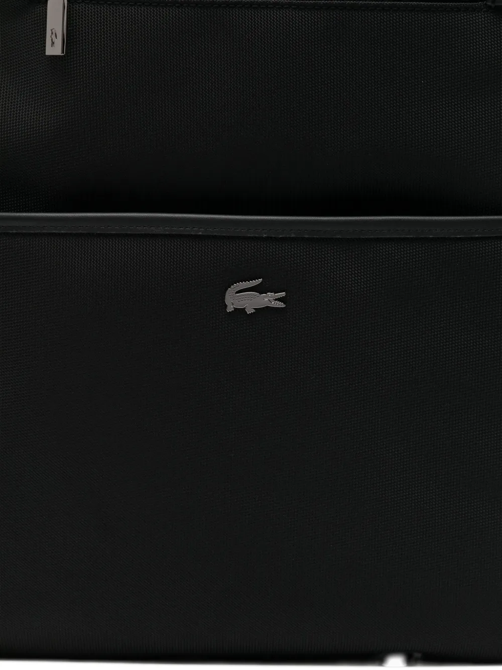 Lacoste Rugzak met logoplakkaat Zwart