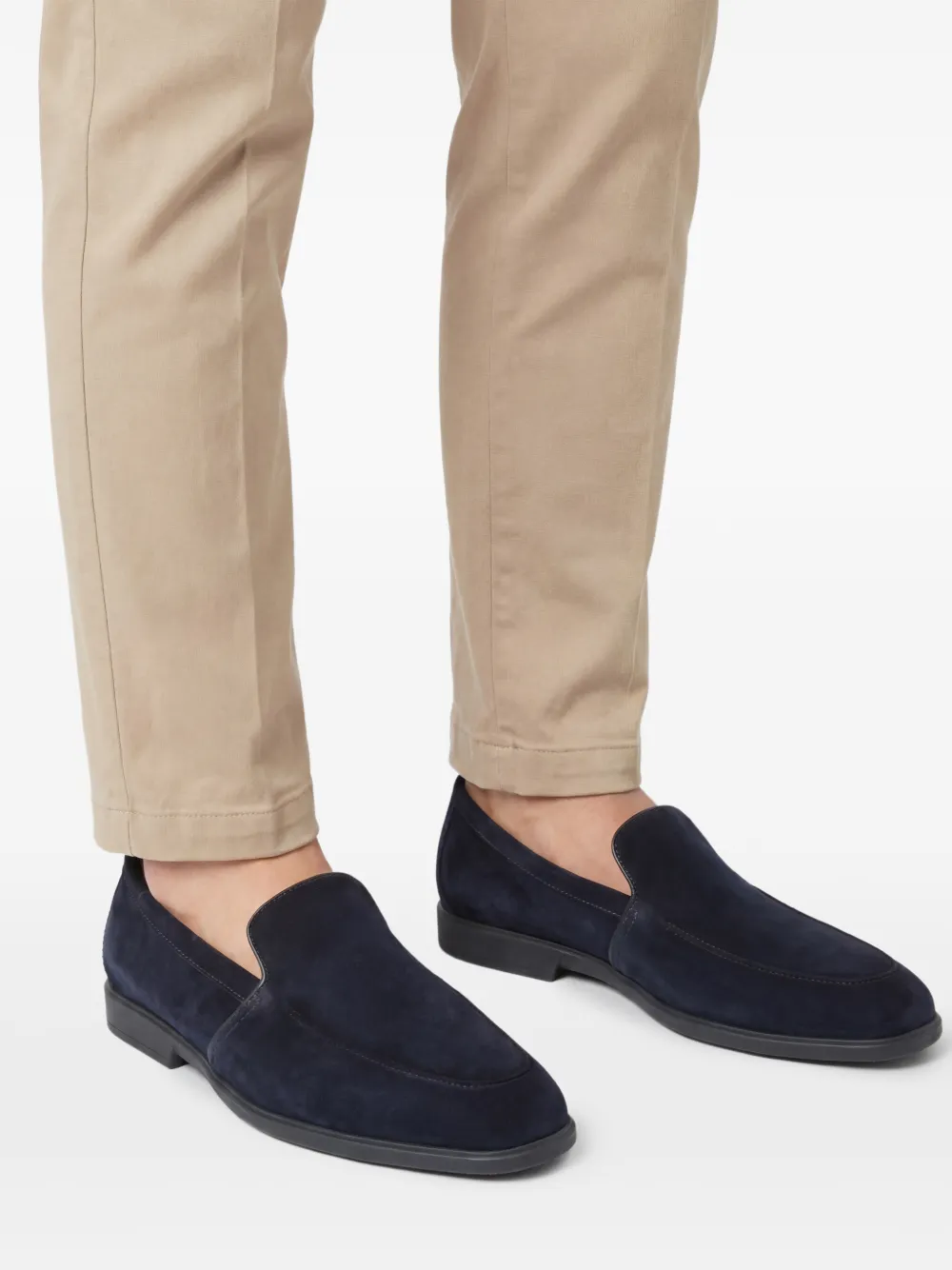 Santoni Suède loafers Blauw