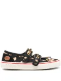 Valentino Garavani double-buckle slip-on ballerina sneakers - Black