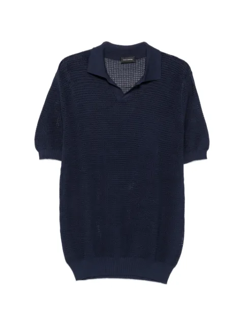 Tagliatore Edwin perforated-knit V-neck sweater