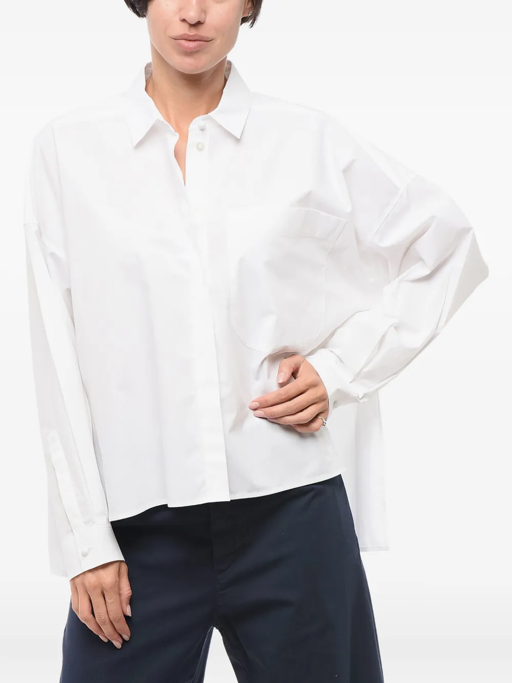 Giorgio Armani Asymmetrisch blouse Wit