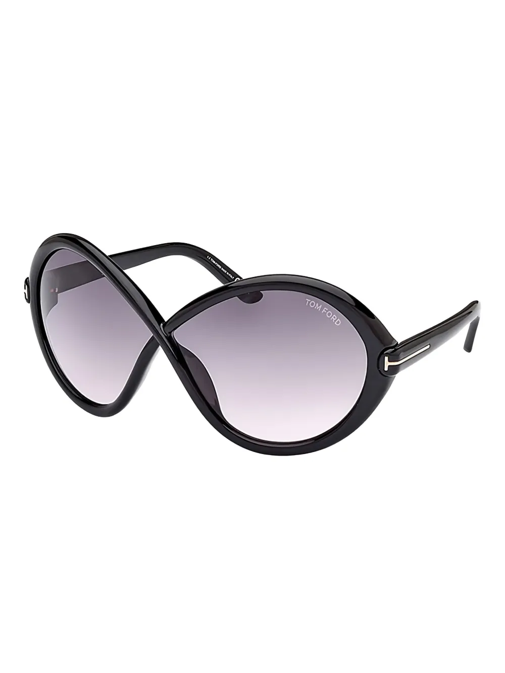 TOM FORD Jada zonnebril met geometrisch montuur Zwart