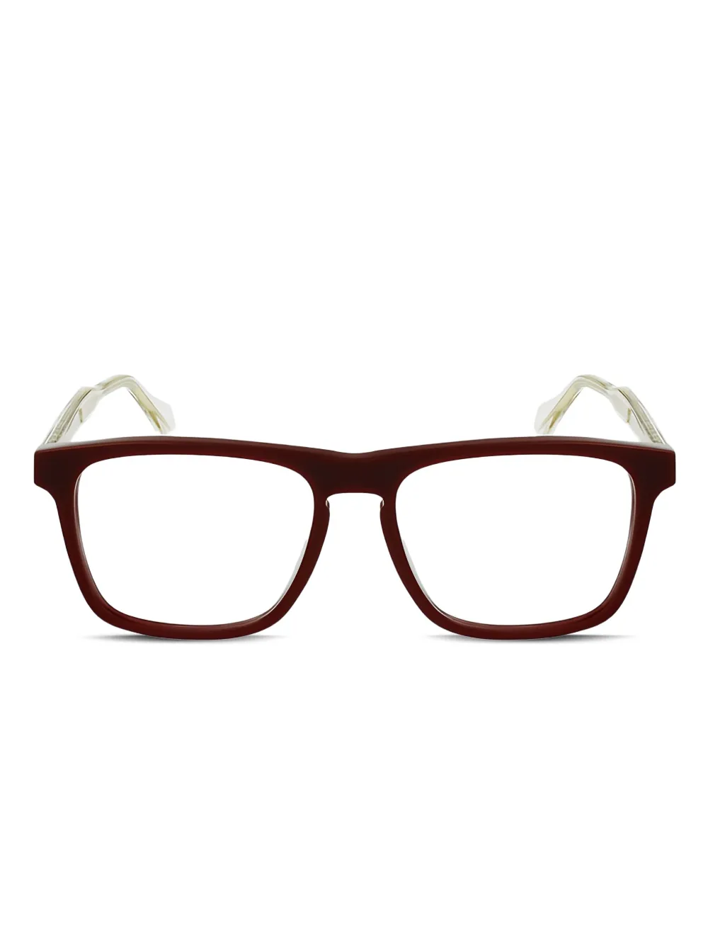 Gucci Eyewear Bril met rechthoekig montuur Bruin