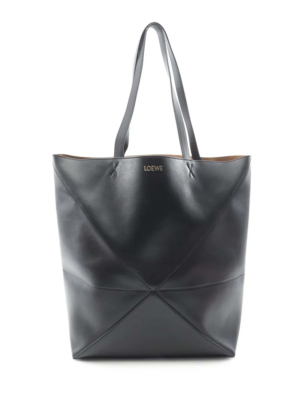 Pre-owned Loewe 2000-2025 Large Calfskin Puzzle Fold Tote Bag