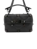 Valentino Garavani Pre-Owned 2018-2025 Medium Nappa Monochrome Roman Stud satchel - Black