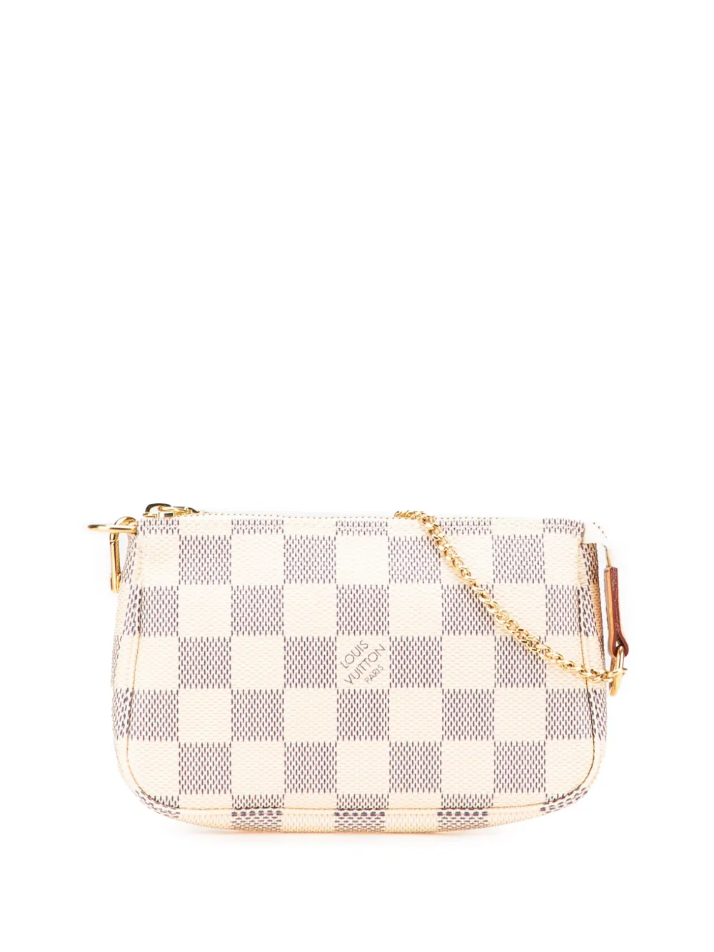 Louis Vuitton Pre-Owned 2015 ダミエ アズール ミニ ポシェット アクセソワール ハンドバッグ - ホワイト Louis Vuitton Pre-Owned 2015 ダミエ アズール ミニ ポシェット アクセソワール ハンドバッグ - ホワイト