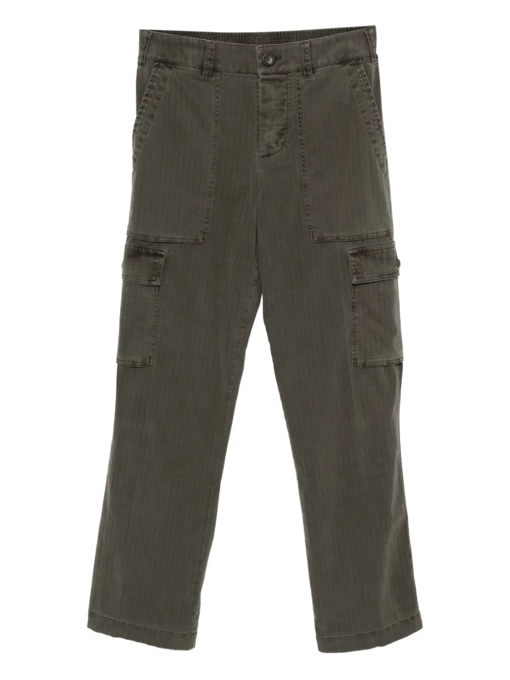 James Perse Broek met visgraatpatroon Groen