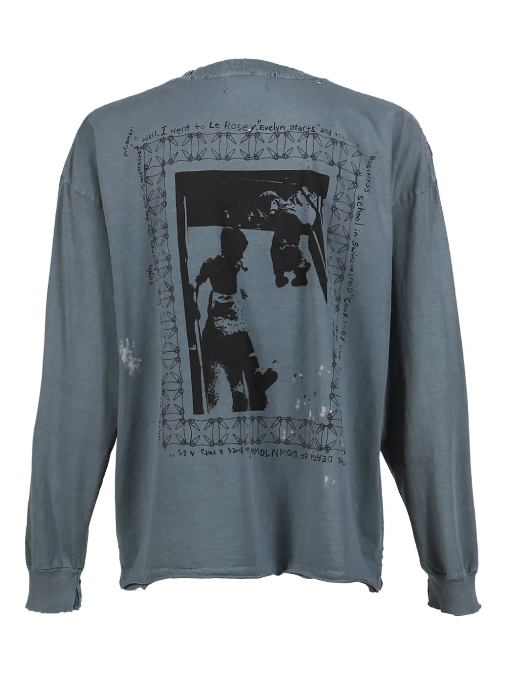 Enfants Riches Déprimés Boy In Chains T-shirt met grafische print en lange mouwen Blauw