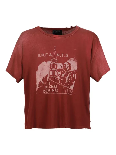 Enfants Riches Déprimés Burning Church graphic-print distressed T-shirt