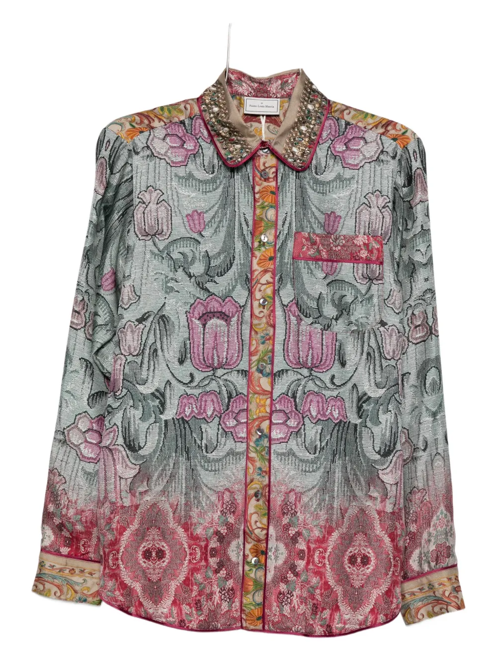 Pierre-Louis Mascia printed shirt Blauw