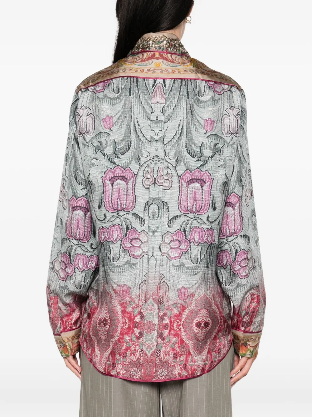 Pierre-Louis Mascia printed shirt Blauw