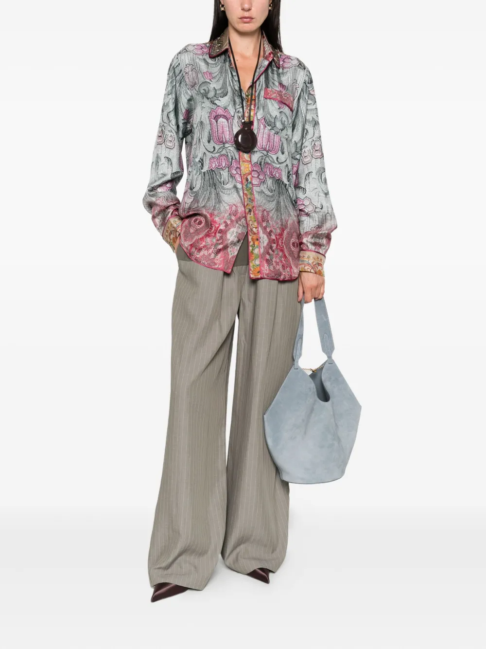 Pierre-Louis Mascia printed shirt Blauw