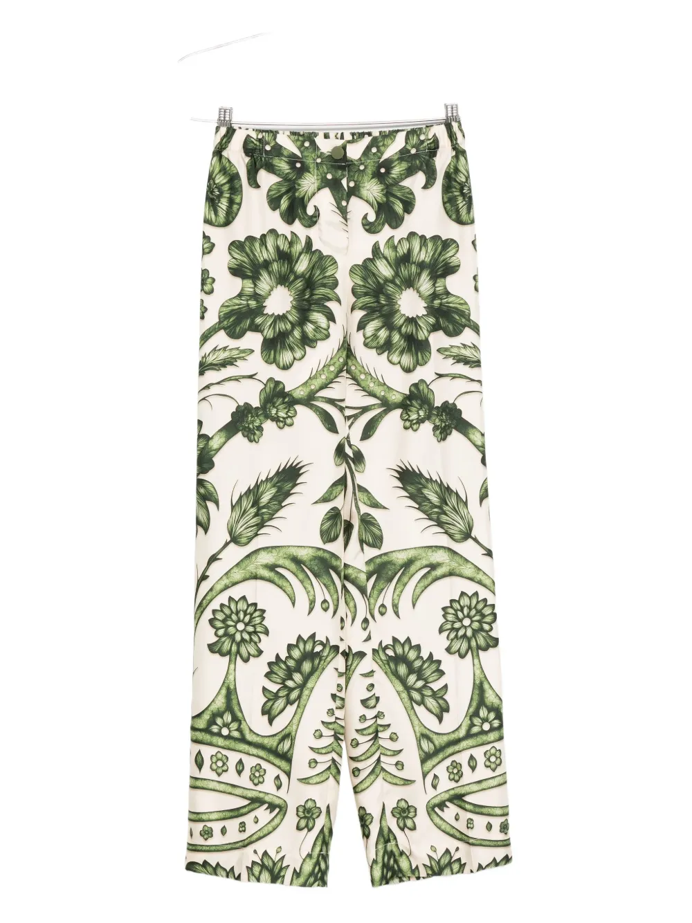 F.R.S For Restless Sleepers floral-print silk trousers - Verde