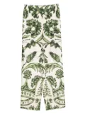 F.R.S For Restless Sleepers floral-print silk trousers - Green