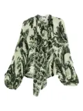F.R.S For Restless Sleepers floral-print balloon-sleeve blouse - Green