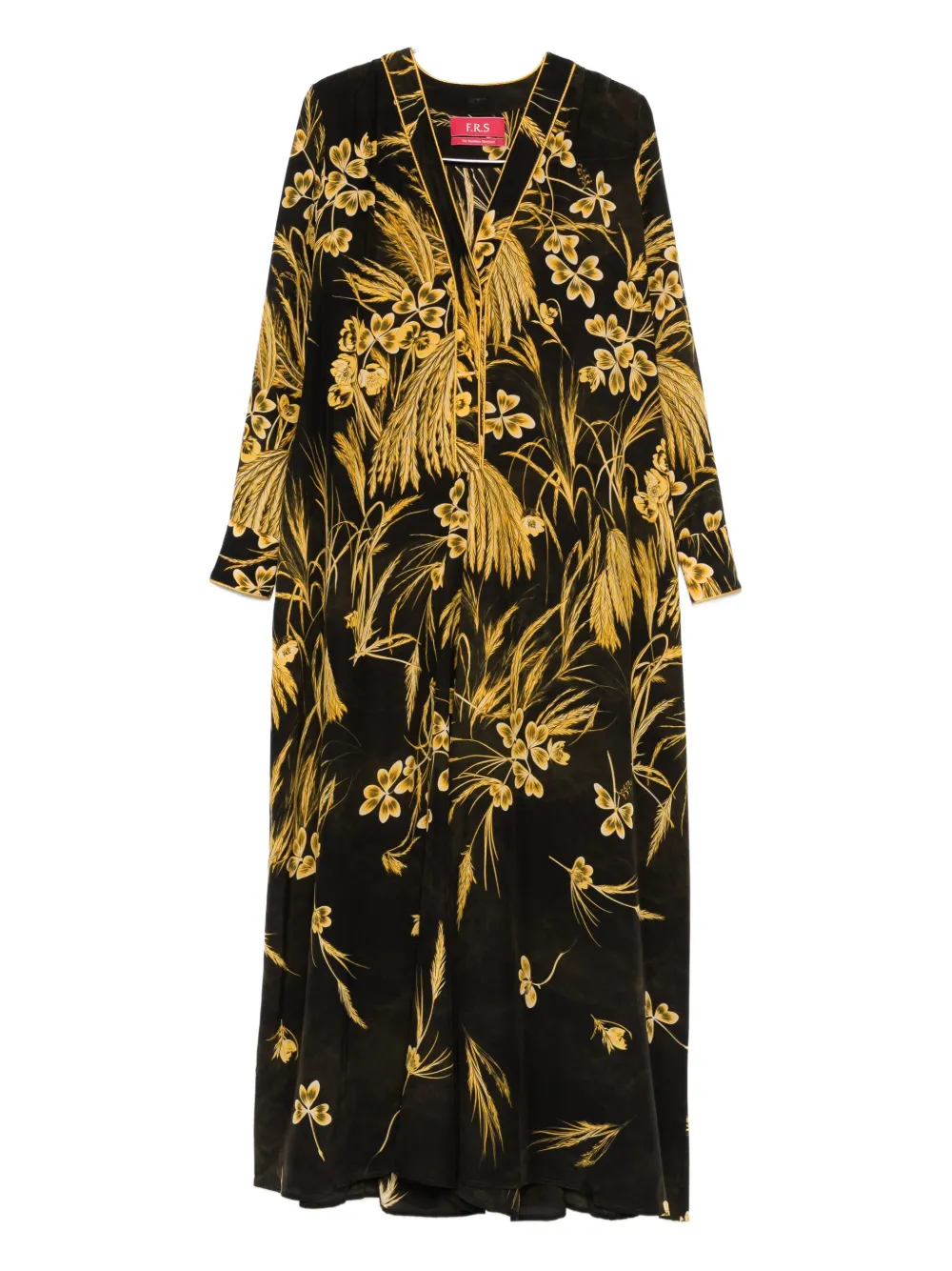 F.R.S For Restless Sleepers floral-print maxi dress - Marrone