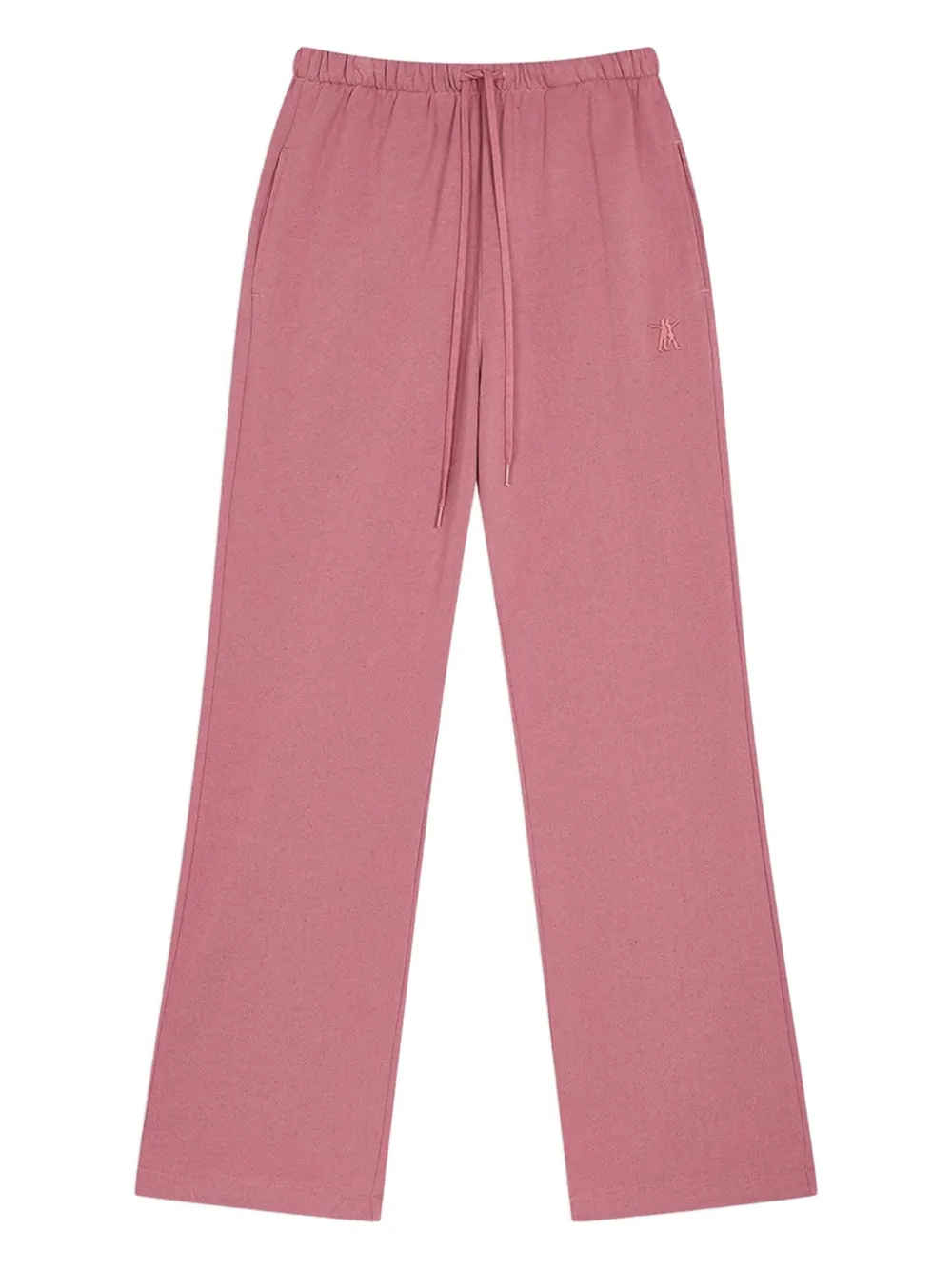 Open YY drawstring logo-embroidery trousers | Pink | Image 1