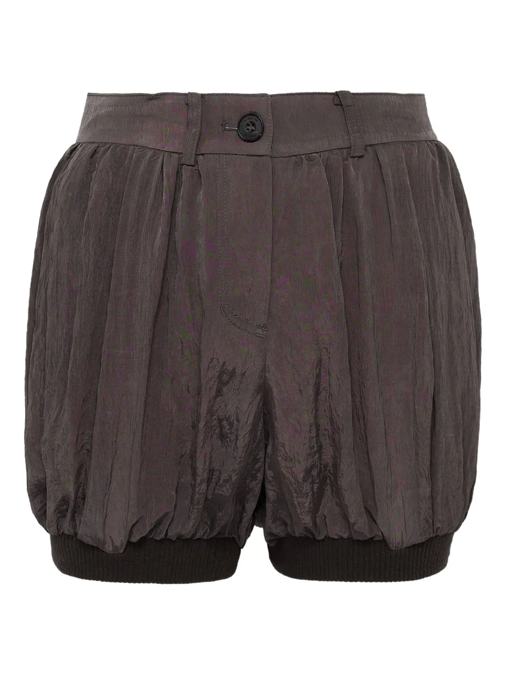 Open YY balloon-hem shorts | Brown | Image 1