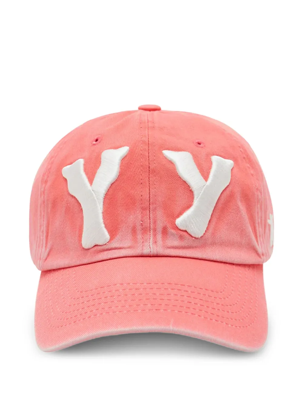 Open Yy Bone-lettering Baseball Cap In Pink