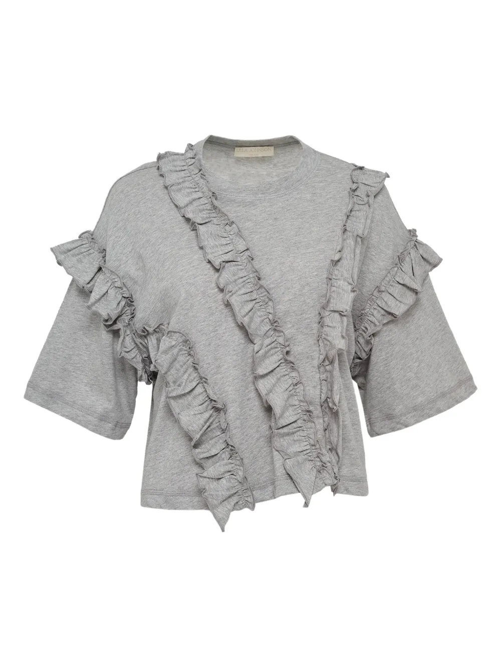 Ulla Johnson Sydney ruffled T-shirt | Grey | Image 1