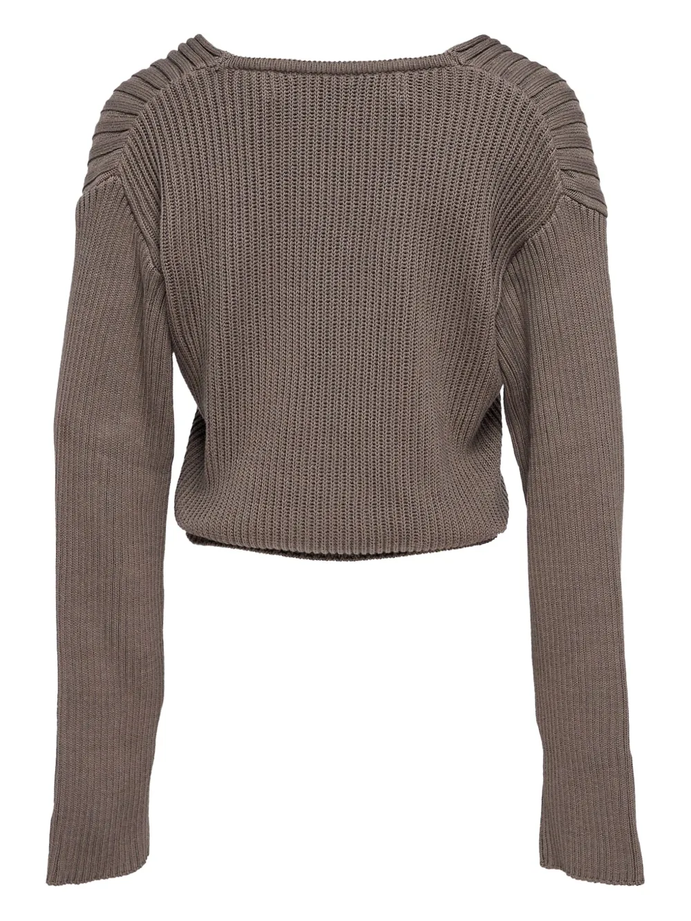 Open YY ribbed wrap-effect sweater | Knitted Sweaters | Image 2