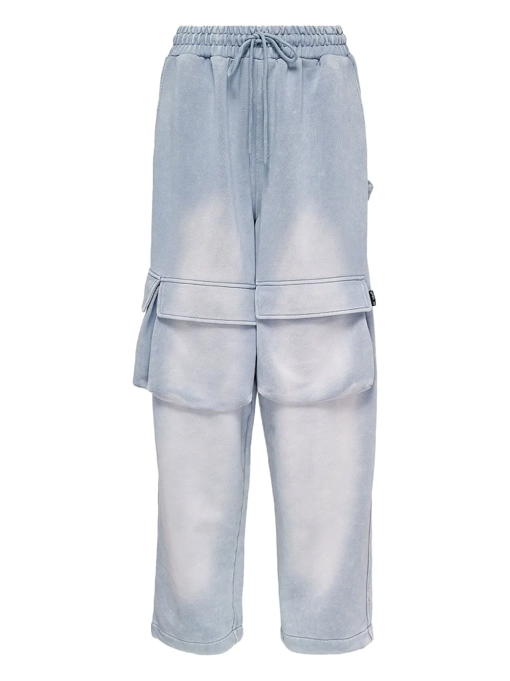 Open Yy Double-pocket Drawstring Track Pants In Blue
