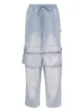Open YY double-pocket drawstring track pants - Blue
