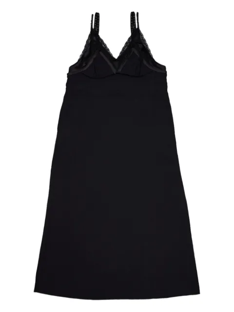 Open YY lace-trimmed slip dress