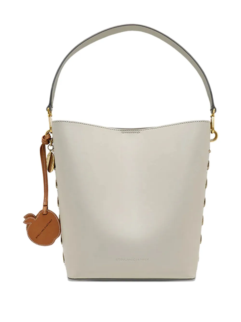 Stella McCartney lace-up top-handle bucket bag Wit