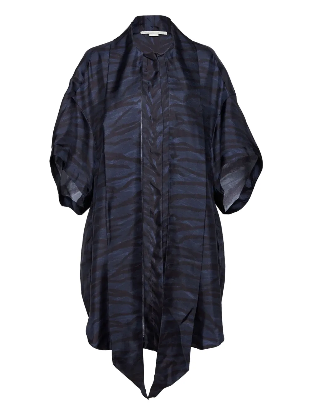 Stella McCartney zebra-print shirt dress Blauw