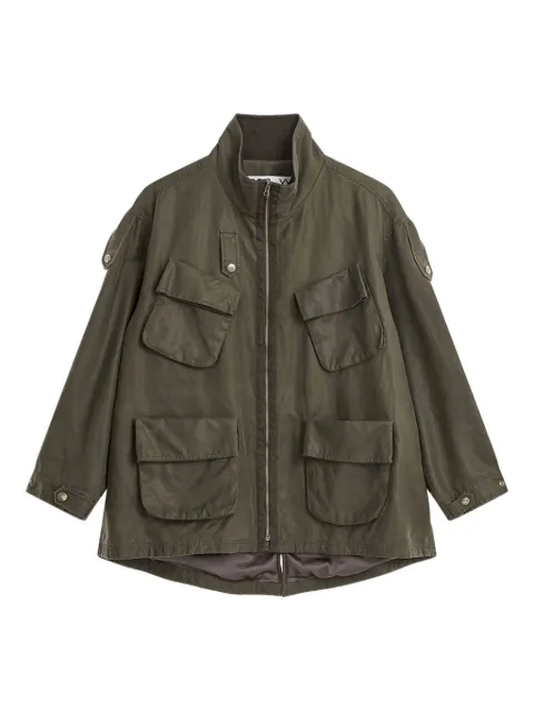 Open YY multi-pocket utility coat