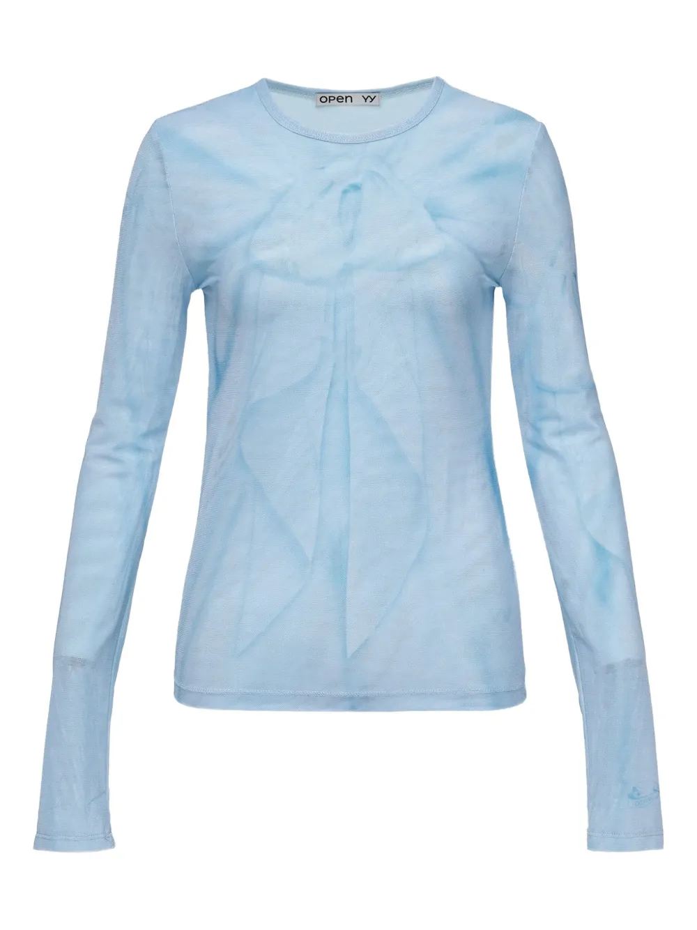 Open YY tie-dye long-sleeved T-shirt | Blue | Image 1