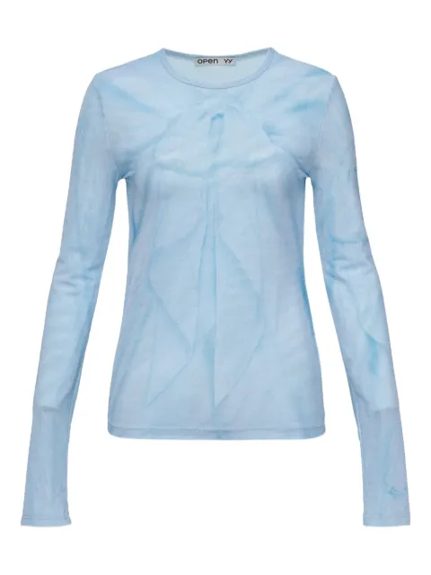 Open YY tie-dye long-sleeved T-shirt