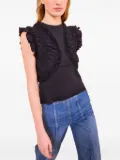 Ulla Johnson ruffled smocked top - Black
