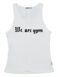 Open YY graphic-print tank top - White