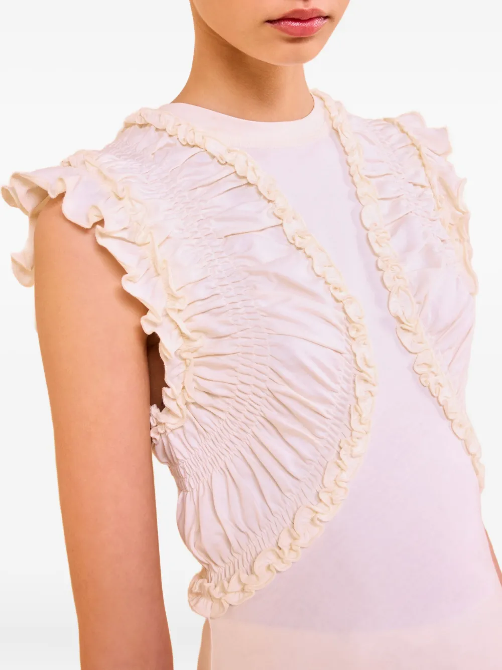 Ulla Johnson Val Sleeveless Ruffled Top In Pink